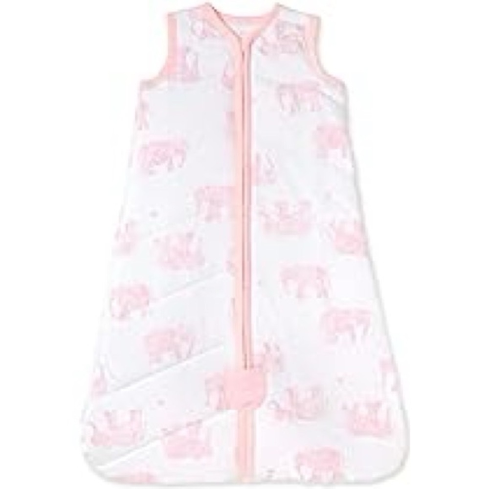 Burt’s bees Baby Sleep Sack 1.0 TOG, Organic Cotton Baby Beekeeper elephant 6/12